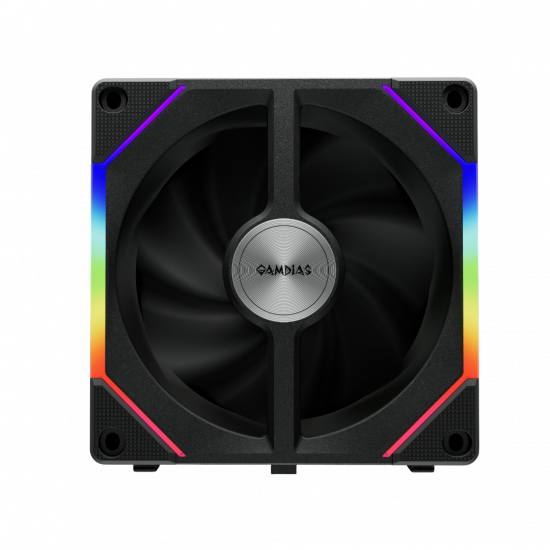 مراوح Gamdias Aeolus P2-1203 ARGB 120 مم ثلاثية – مراوح RGB سوداء